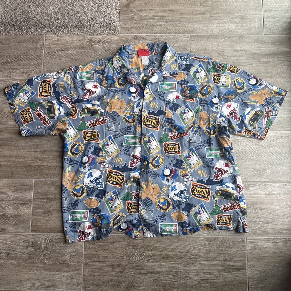 NFL Vintage/Rare Men's Super Bowl 38 Houston Texans Button Down Size Med